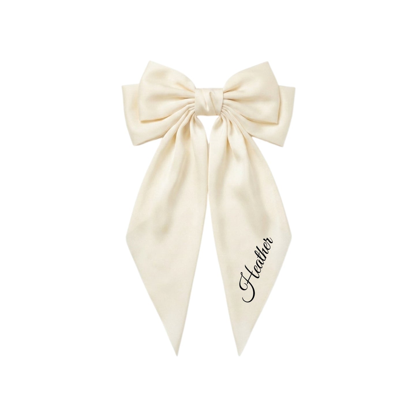 Personalised Bride Bow, Cream - The Happy Tribe
