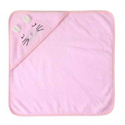 Personalised Bunny Hooded Towel, Pink - The Happy Tribe