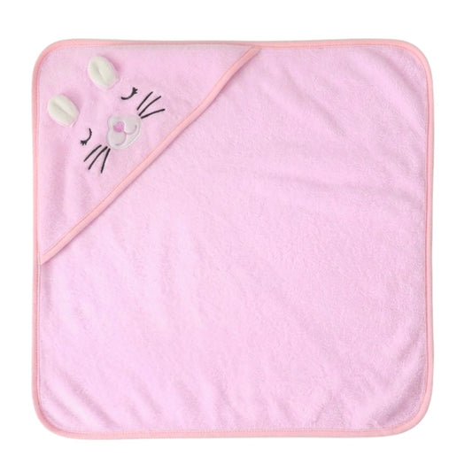 Personalised Bunny Hooded Towel, Pink - The Happy Tribe