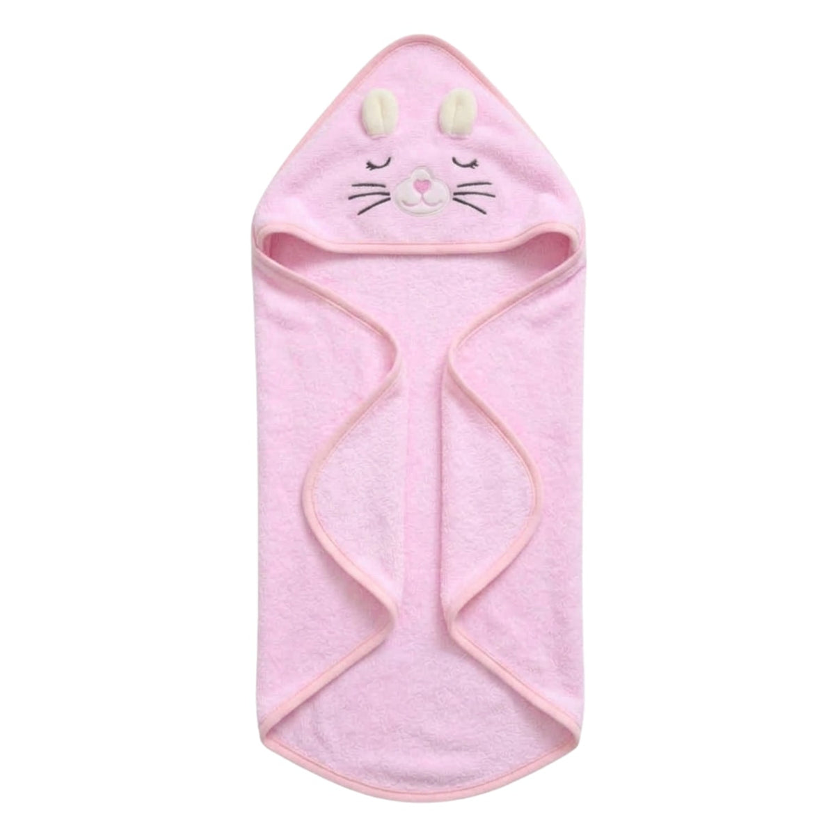 Personalised Bunny Hooded Towel, Pink - The Happy Tribe