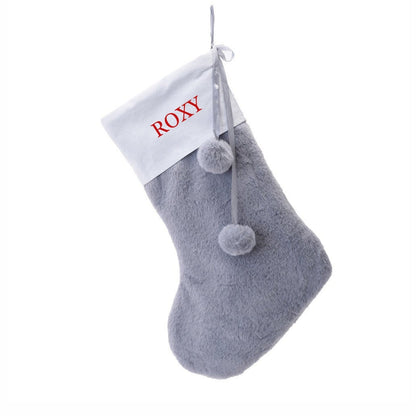 Personalised Christmas Faux Fur Stocking - The Happy Tribe