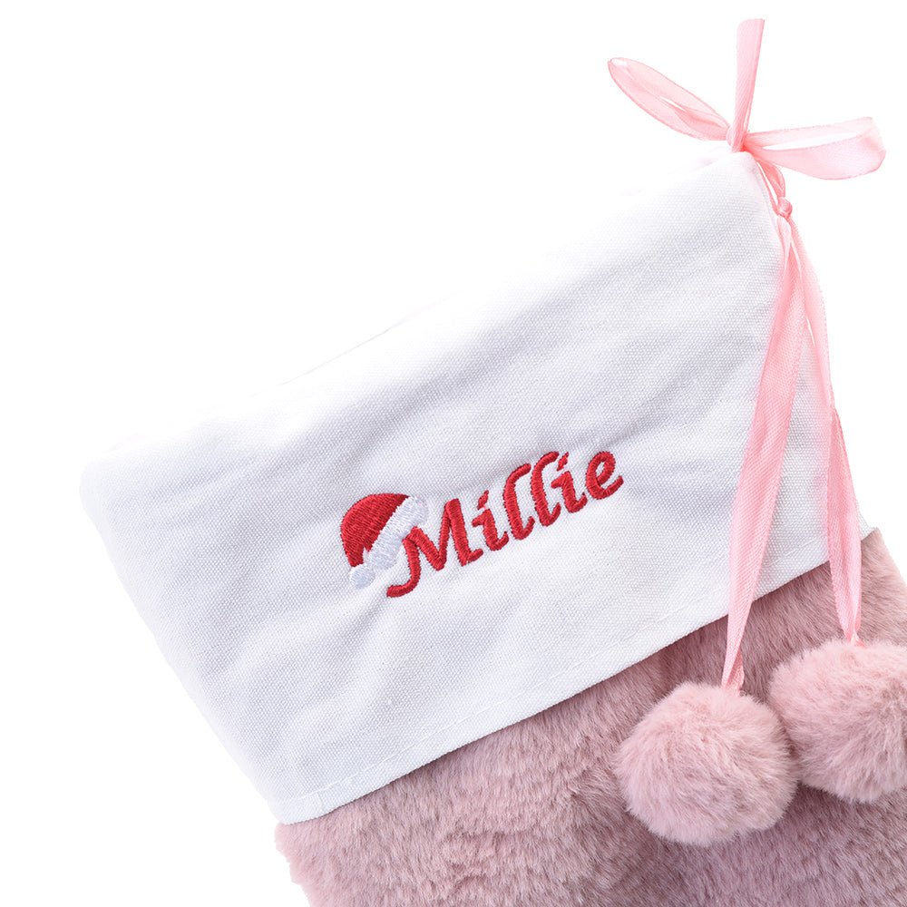 Personalised Christmas Fur Stocking- 4 Colours available - The Happy Tribe