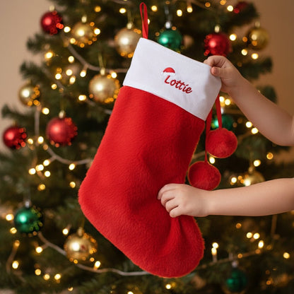 Personalised Christmas Fur Stocking- 4 Colours available - The Happy Tribe