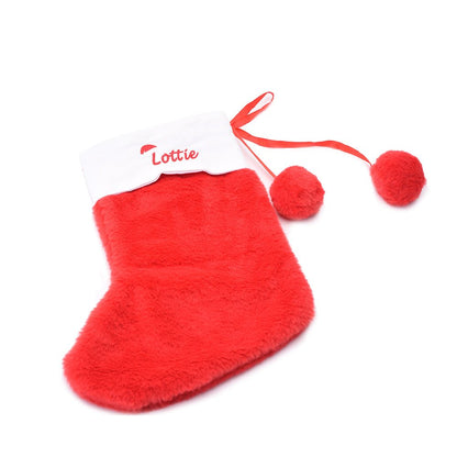 Personalised Christmas Fur Stocking- 4 Colours available - The Happy Tribe