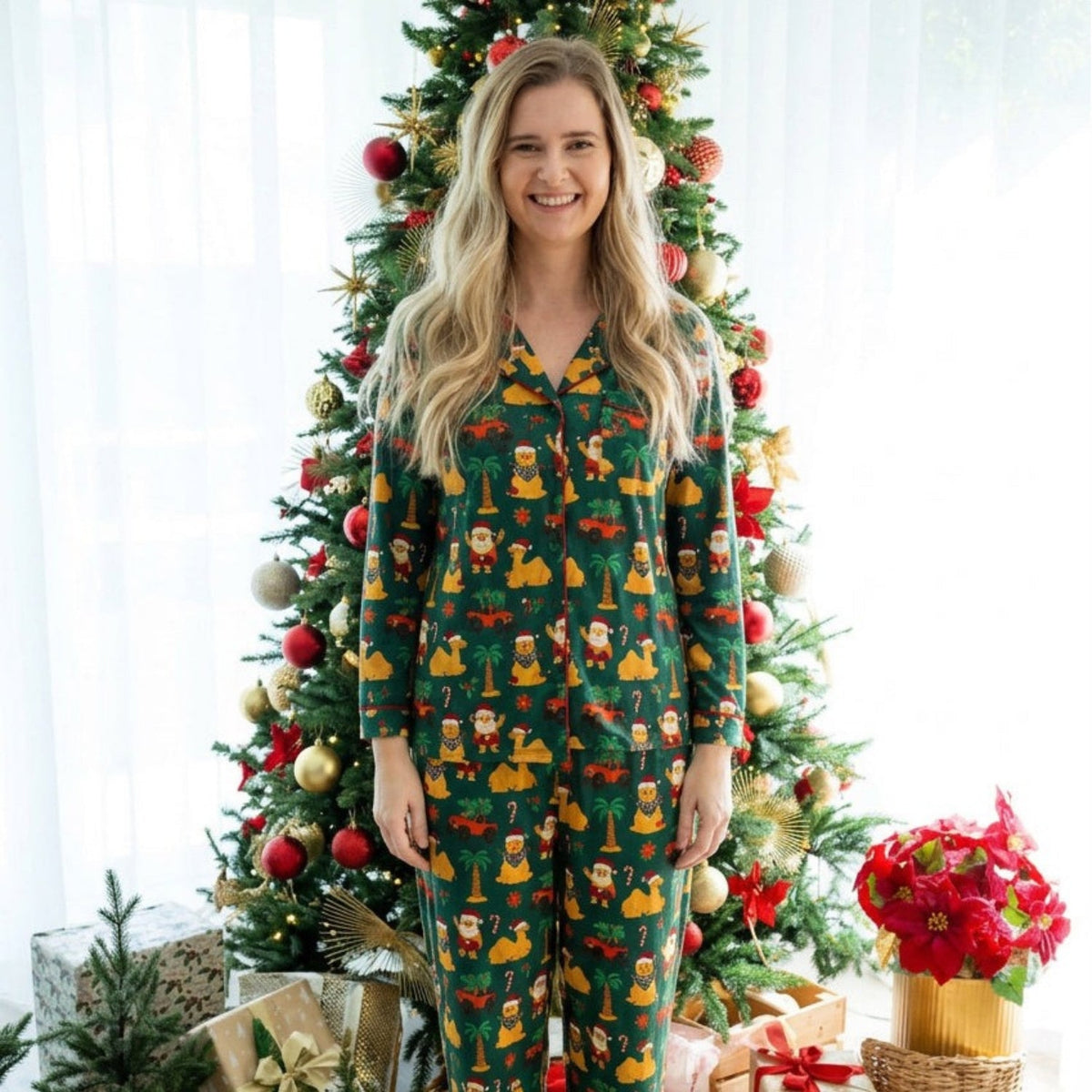 Personalised Christmas in the Desert Adult Pyjamas Set - The Happy Tribe