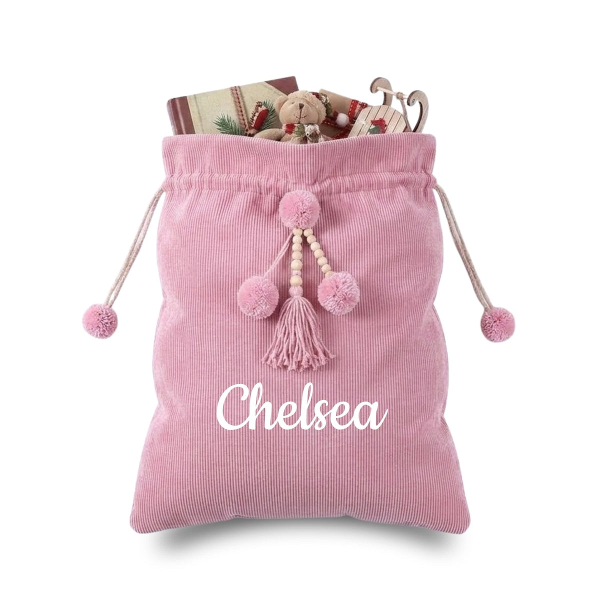 Personalised Corduroy Christmas Sack - The Happy Tribe
