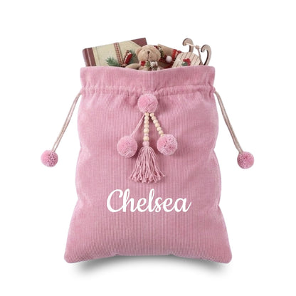 Personalised Corduroy Christmas Sack - The Happy Tribe