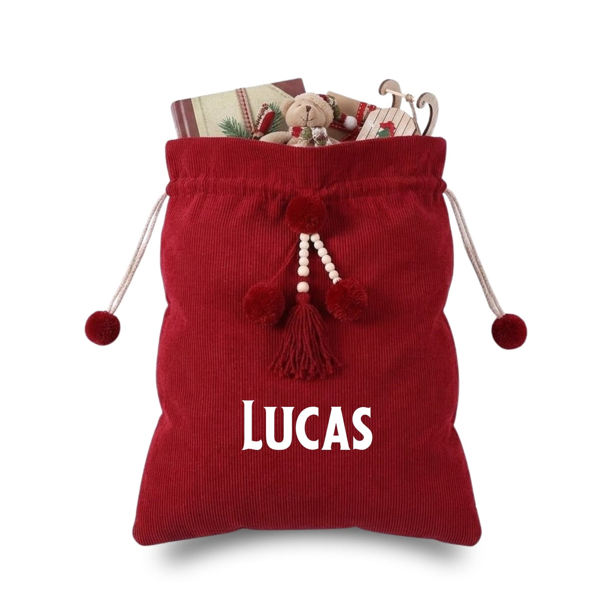 Personalised Corduroy Christmas Sack - The Happy Tribe