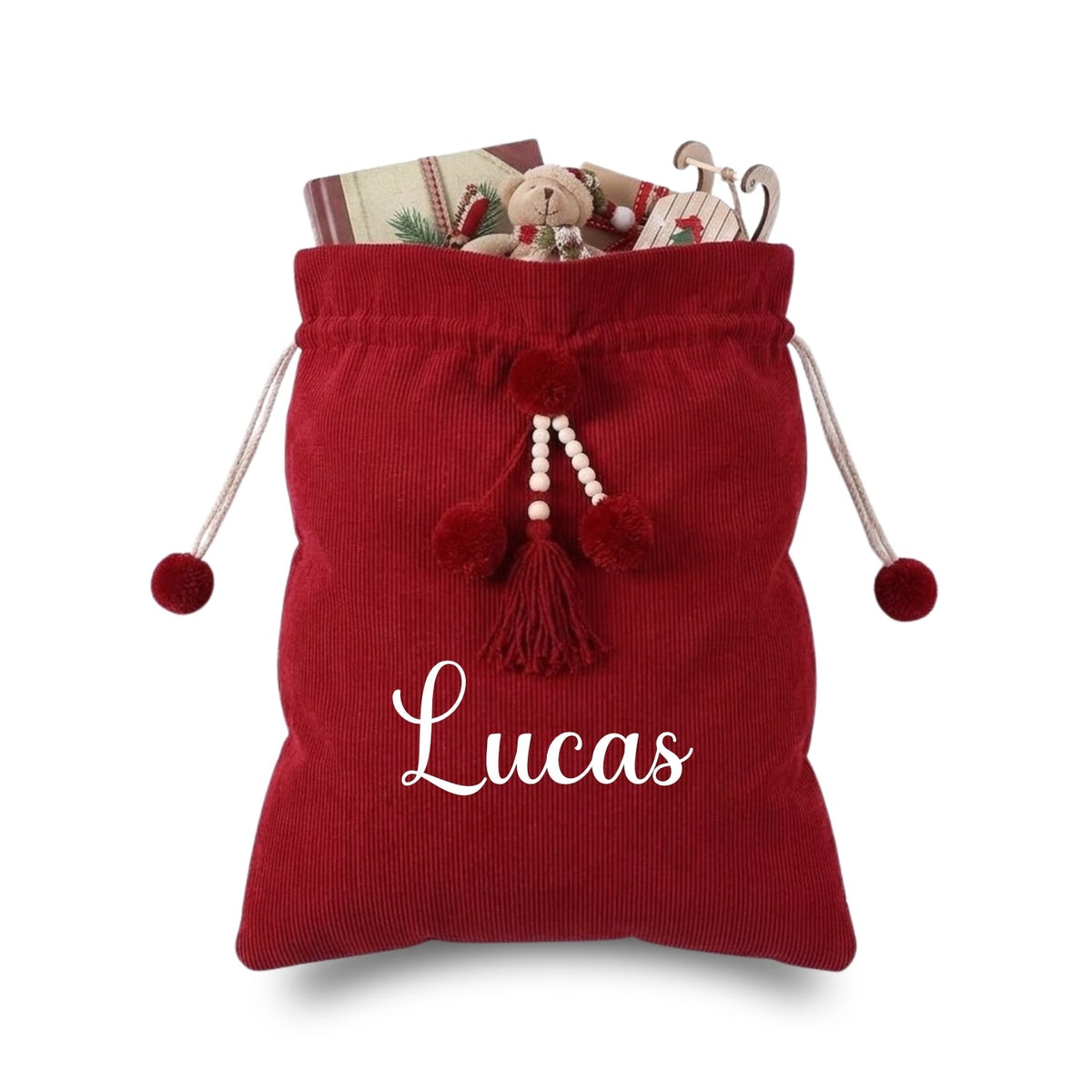 Personalised Corduroy Christmas Sack - The Happy Tribe