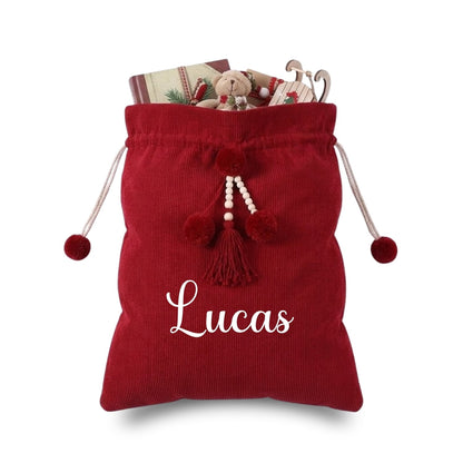 Personalised Corduroy Christmas Sack - The Happy Tribe
