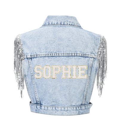Personalised Denim Tassel Waistcoat - The Happy Tribe