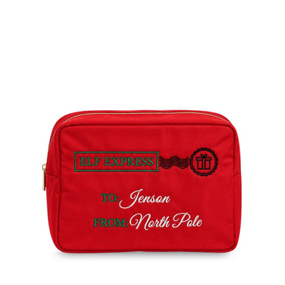 Personalised “Elf Express” Christmas Pouch - The Happy Tribe