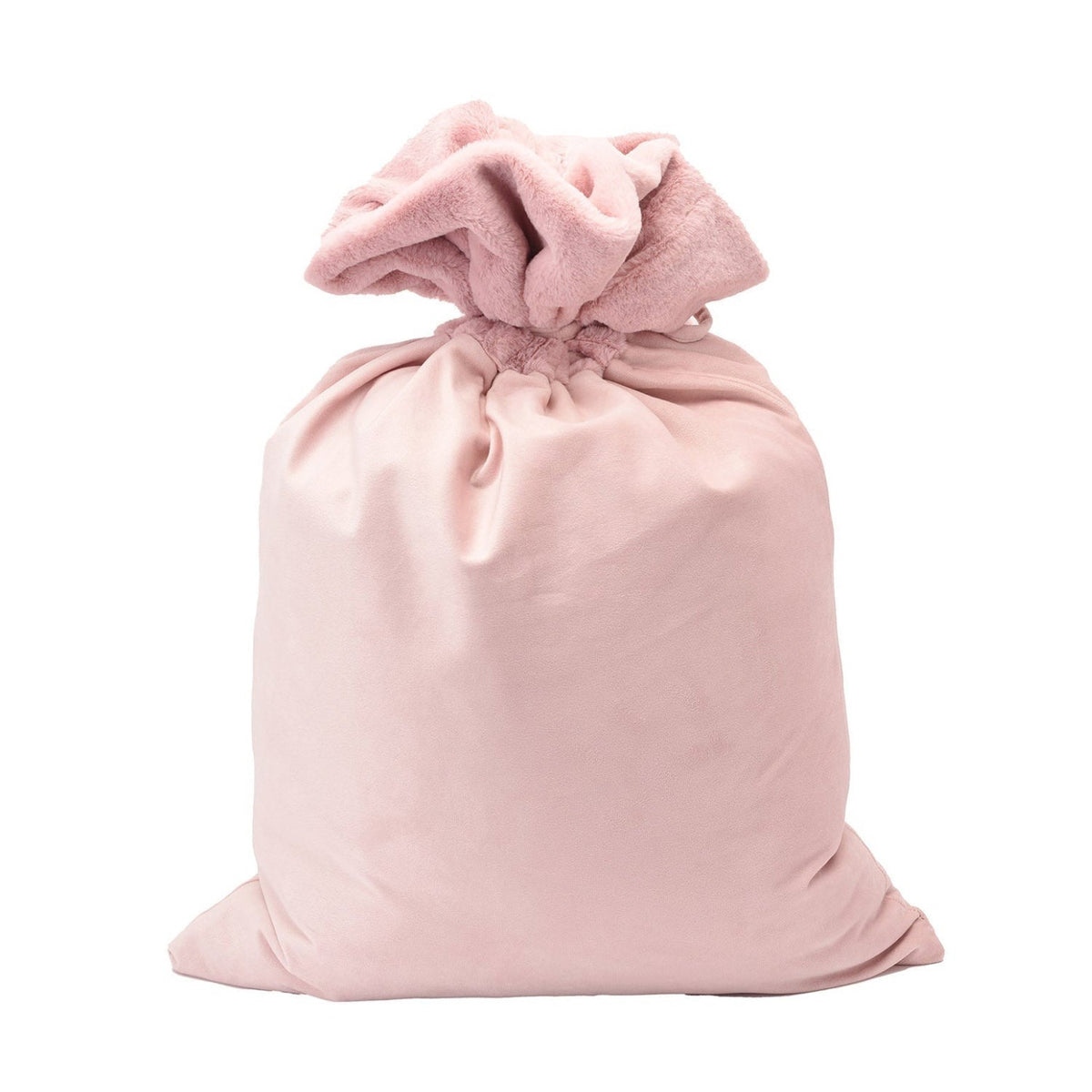 Personalised Embroidered Velvet Christmas Sack with Pompoms - The Happy Tribe