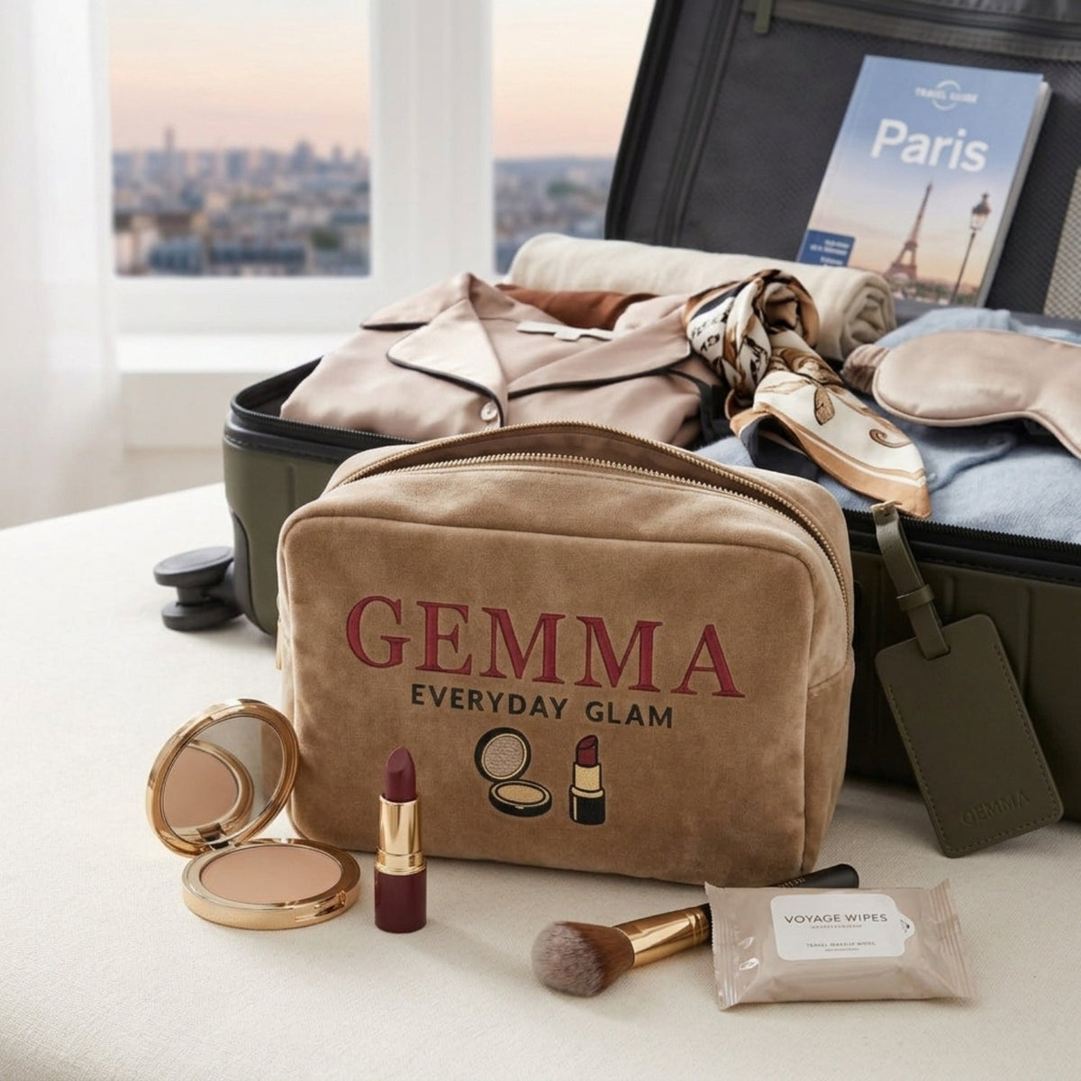 Personalised “Everyday Glam” Velvet Pouch - The Happy Tribe
