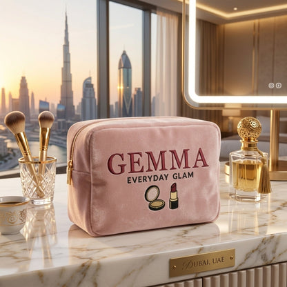 Personalised “Everyday Glam” Velvet Pouch - The Happy Tribe