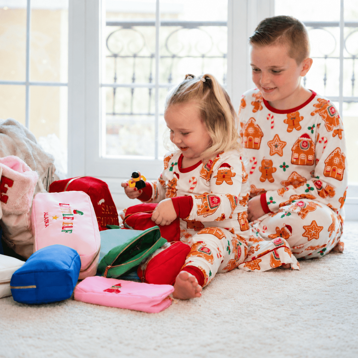 Personalised Gingerbread Camels Kids Christmas Pyjama Set - The Happy Tribe