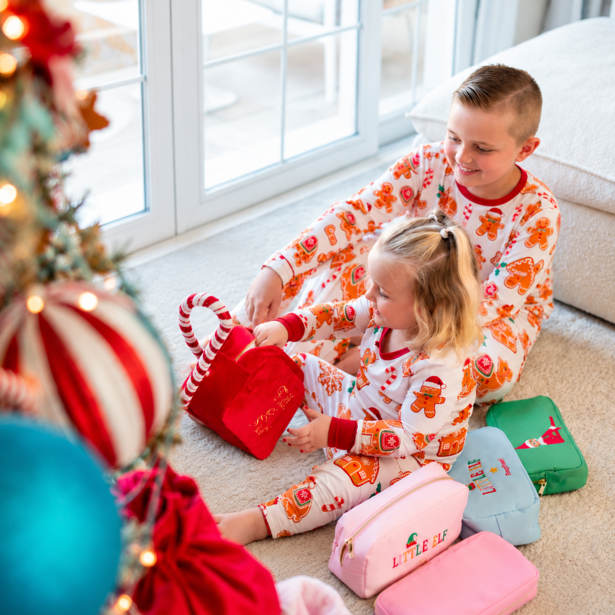 Personalised Gingerbread Camels Kids Christmas Pyjama Set - The Happy Tribe