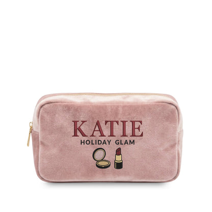 Personalised “Holiday Glam” Velvet Pouch - The Happy Tribe