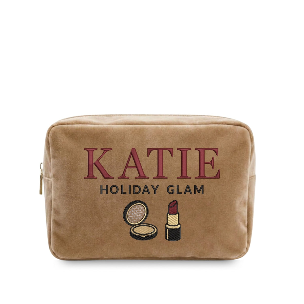 Personalised “Holiday Glam” Velvet Pouch - The Happy Tribe