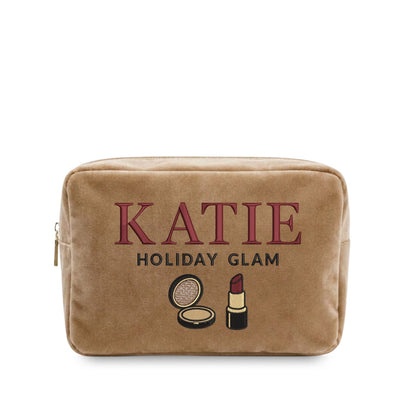 Personalised “Holiday Glam” Velvet Pouch - The Happy Tribe
