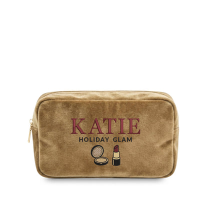 Personalised “Holiday Glam” Velvet Pouch - The Happy Tribe