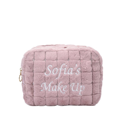 Personalised Large Faux Fur Pouch - The Happy Tribe