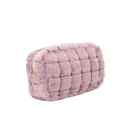 Personalised Medium Faux Fur Pouch - The Happy Tribe