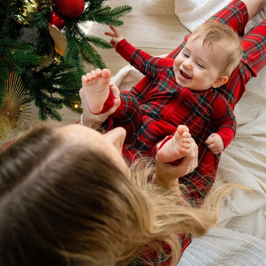 Personalised Merry & Plaid Baby Onesie - The Happy Tribe