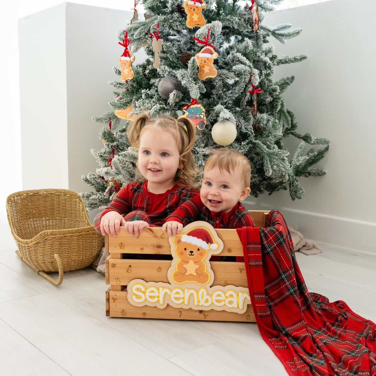 Personalised Merry & Plaid Baby Onesie - The Happy Tribe