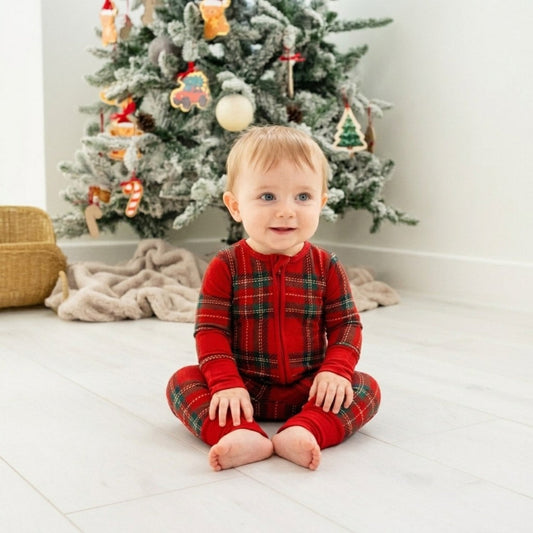 Personalised Merry & Plaid Baby Onesie - The Happy Tribe