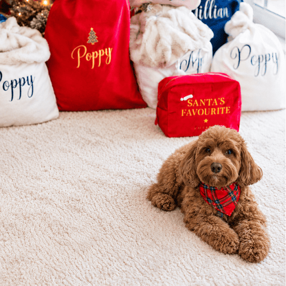 Personalised Merry & Plaid Dog Bandana - The Happy Tribe