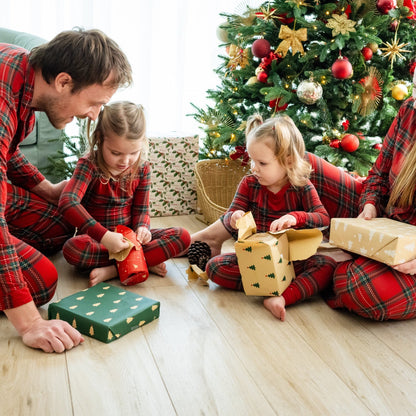 Personalised Merry & Plaid Kids Pyjama Set - The Happy Tribe
