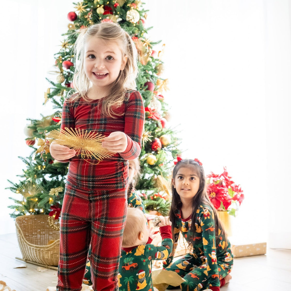 Personalised Merry & Plaid Kids Pyjama Set - The Happy Tribe