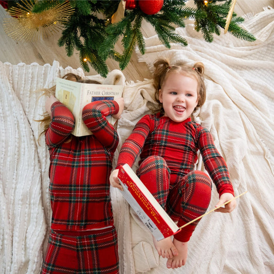 Personalised Merry & Plaid Kids Pyjama Set - The Happy Tribe