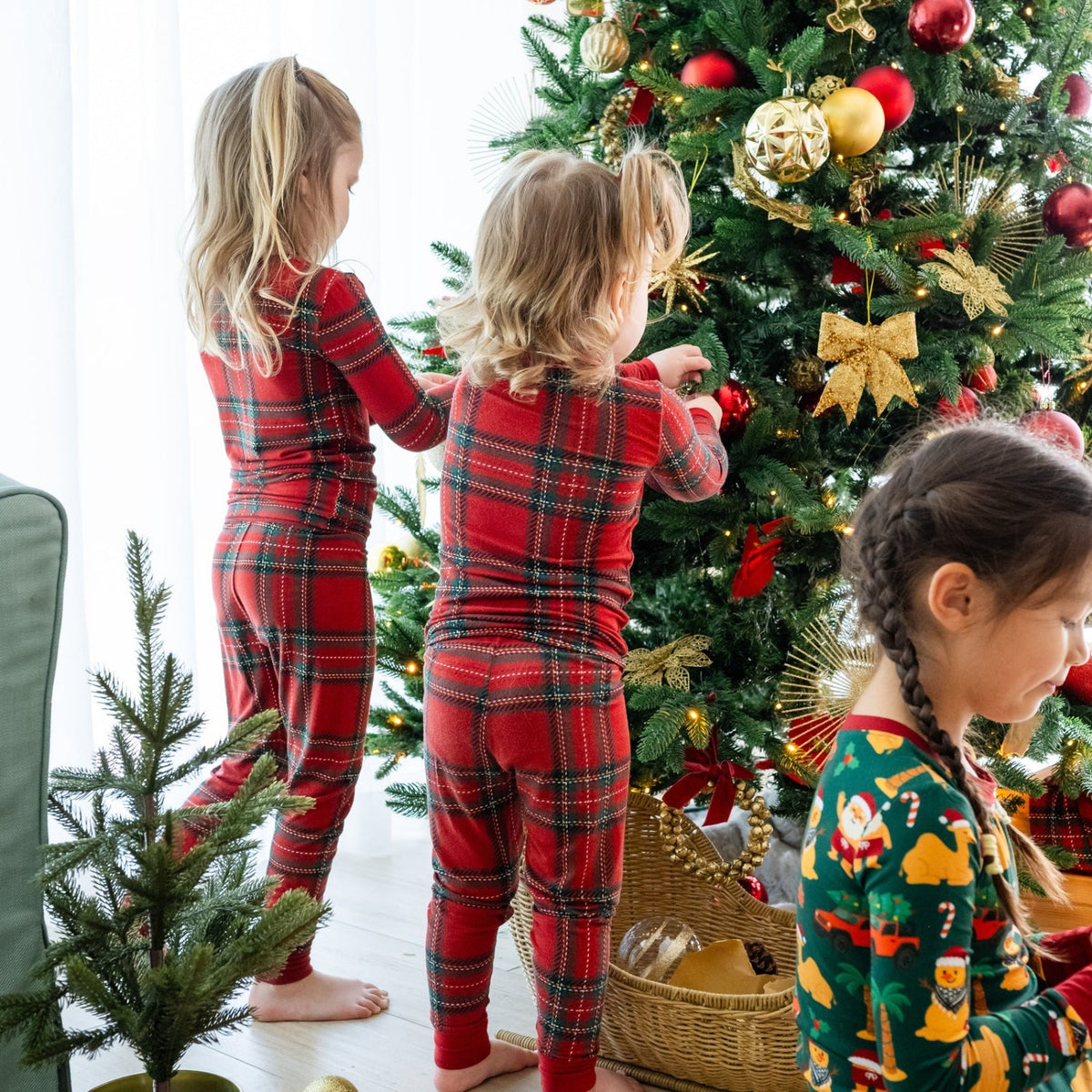 Personalised Merry & Plaid Kids Pyjama Set - The Happy Tribe