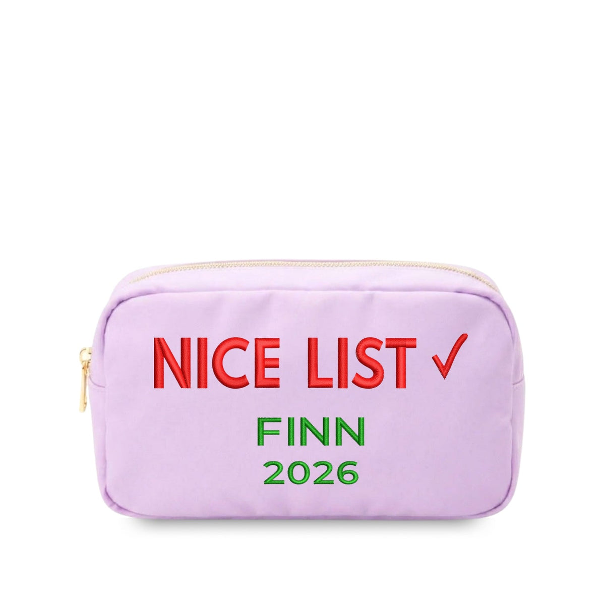 Personalised “Nice List” Christmas Pouch - The Happy Tribe
