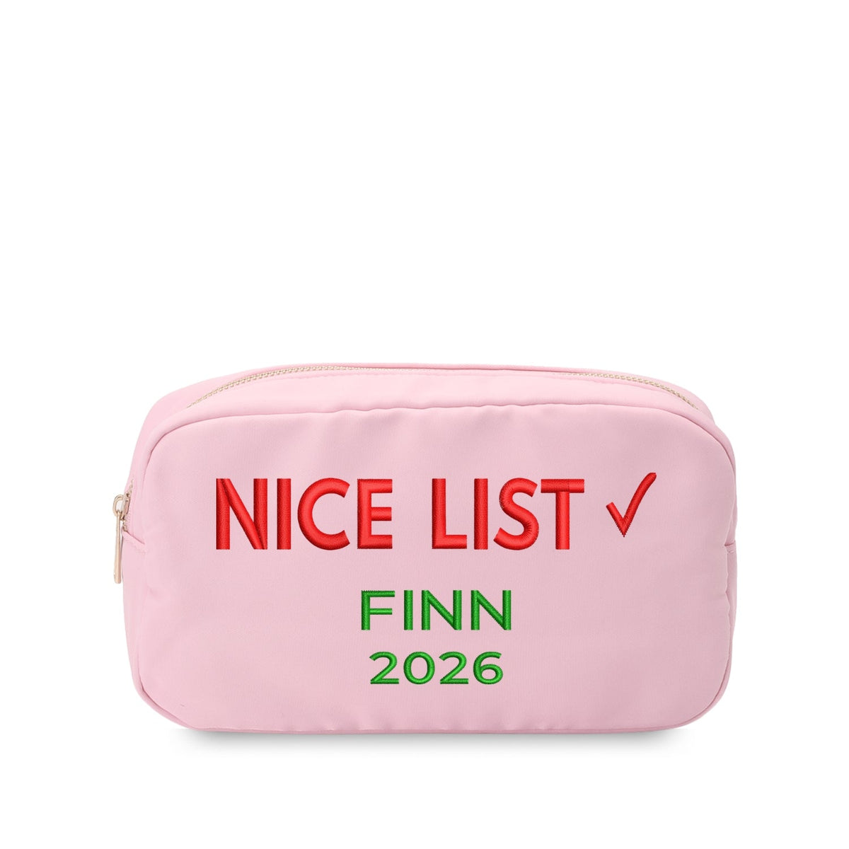 Personalised “Nice List” Christmas Pouch - The Happy Tribe