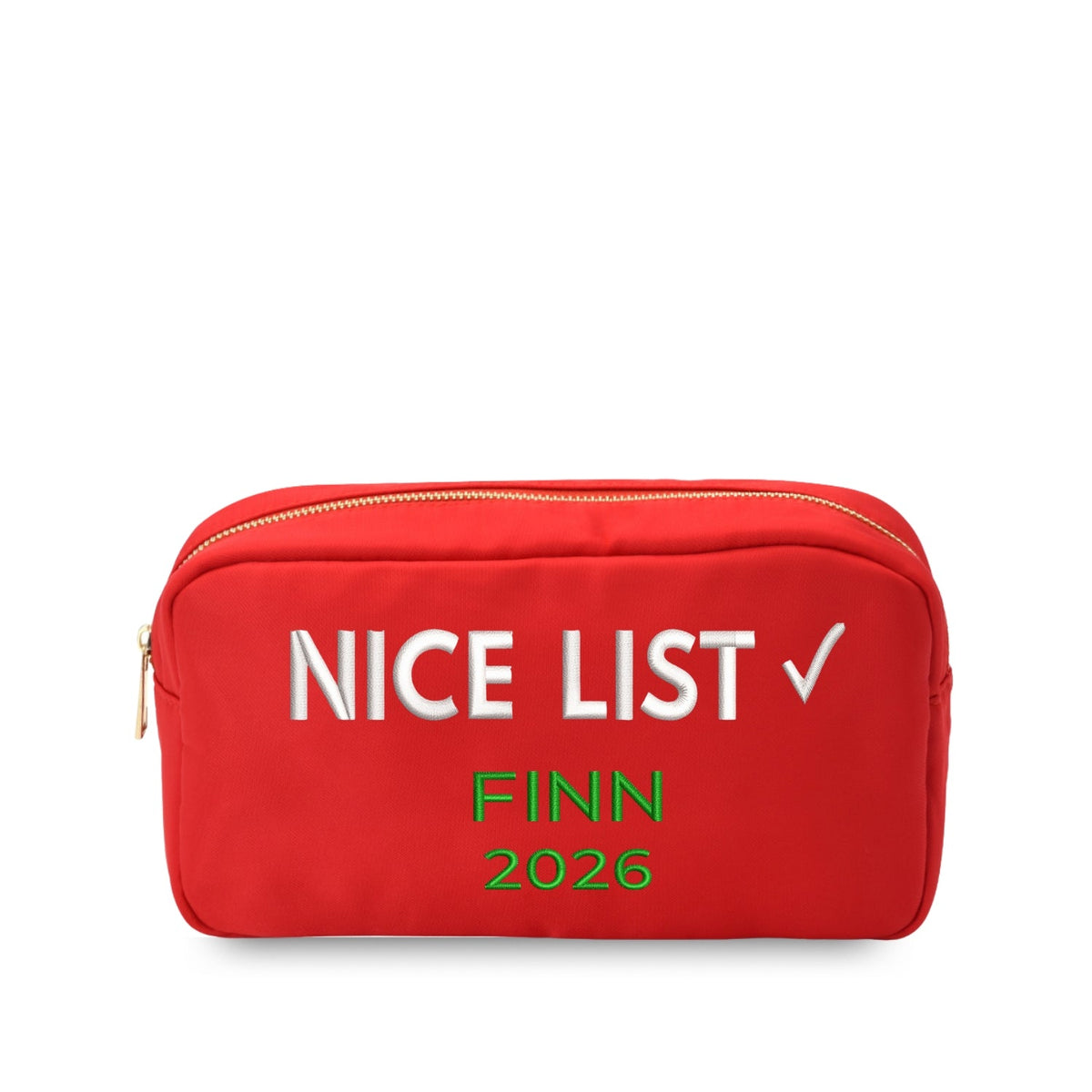 Personalised “Nice List” Christmas Pouch - The Happy Tribe
