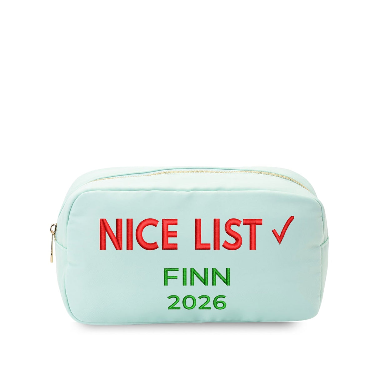 Personalised “Nice List” Christmas Pouch - The Happy Tribe