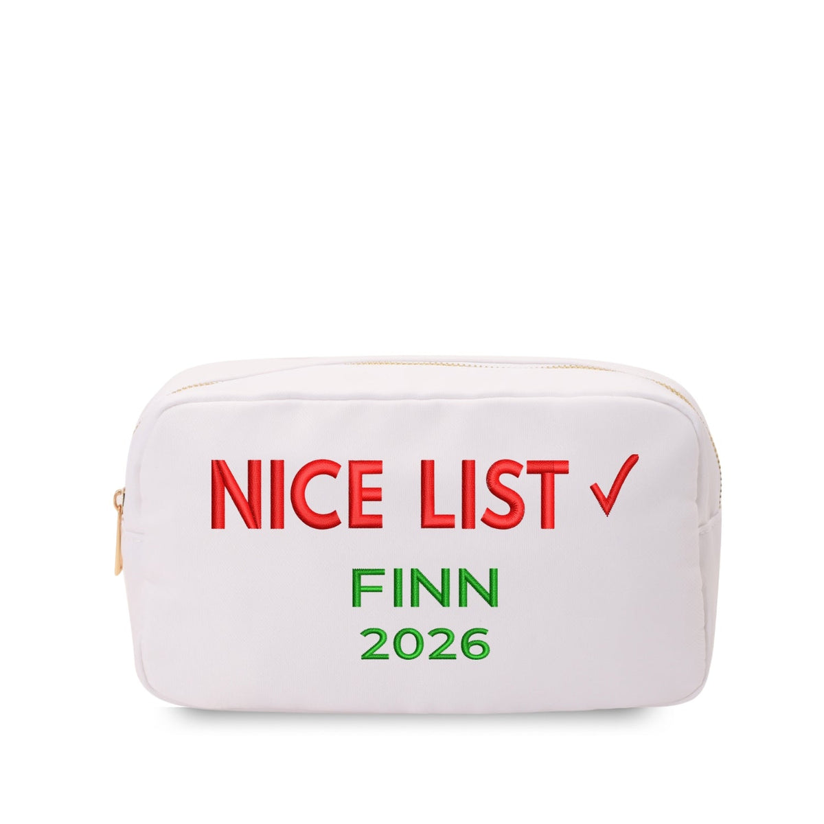 Personalised “Nice List” Christmas Pouch - The Happy Tribe