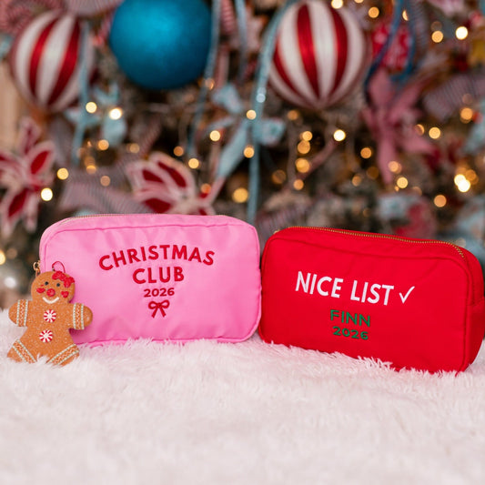 Personalised “Nice List” Christmas Pouch - The Happy Tribe