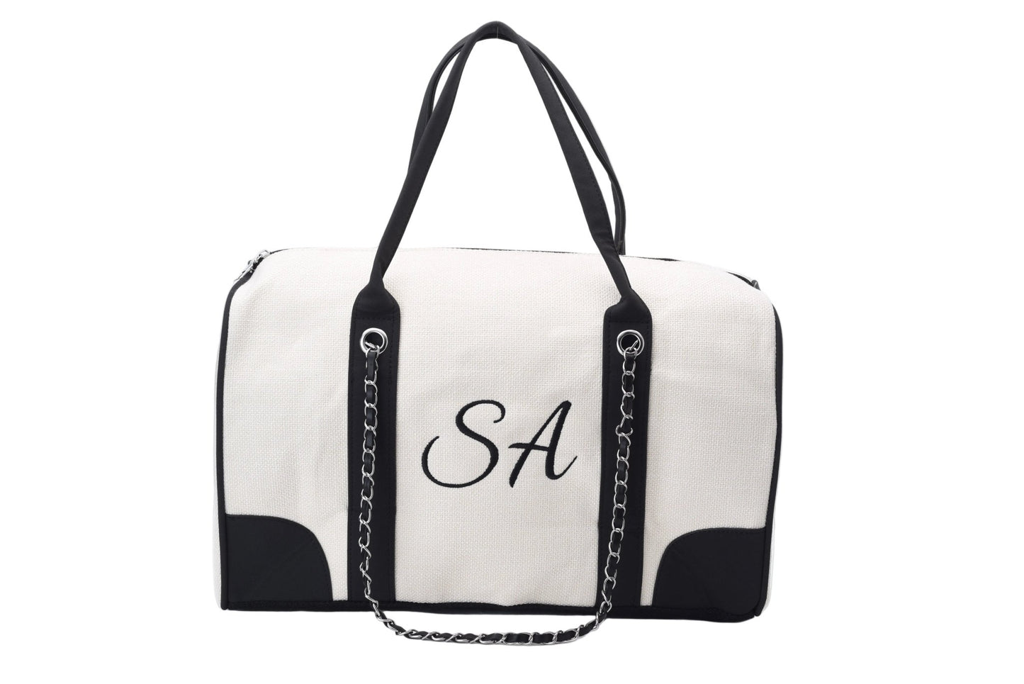 Personalised 'Take Me Away' Canvas Chain Bag - Luxury Weekend Duffle - The Happy Tribe