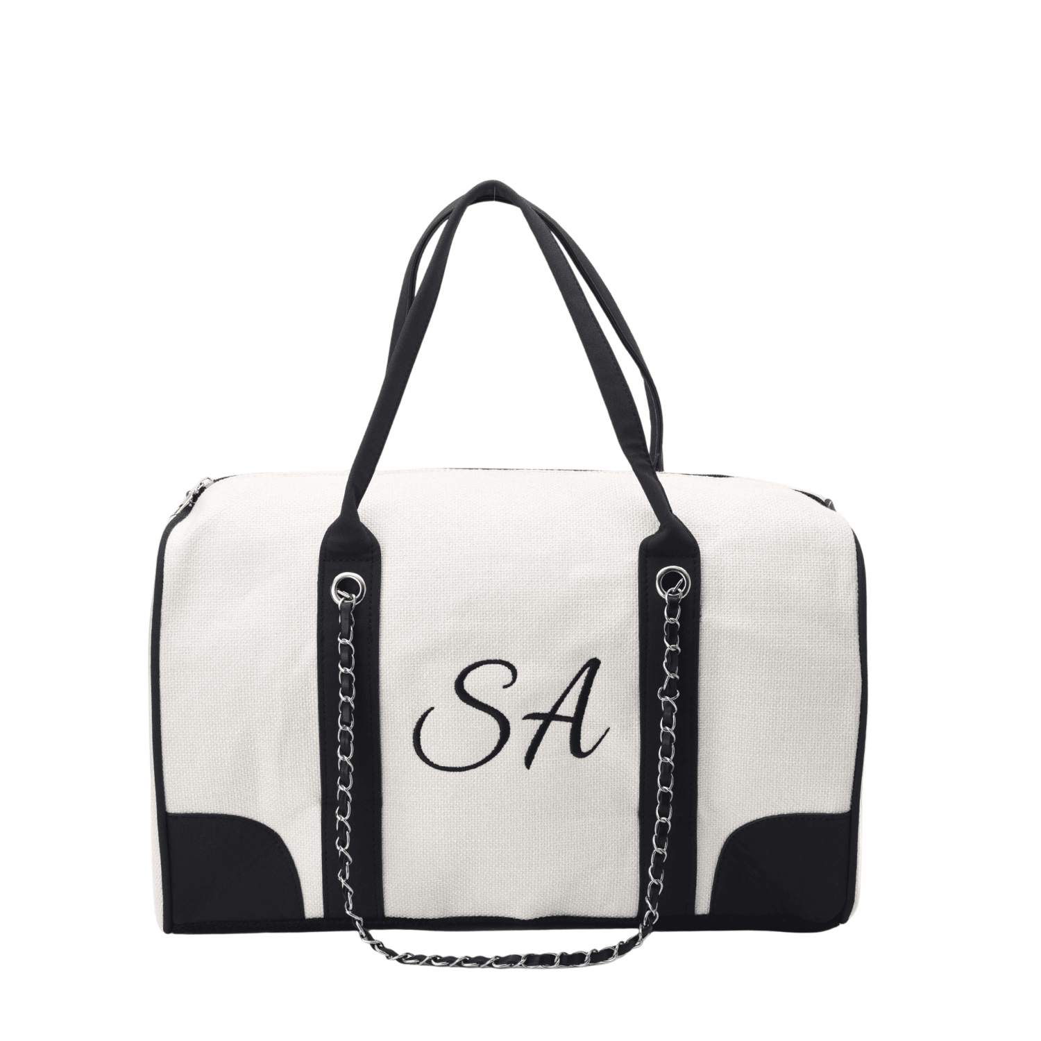 Personalised 'Take Me Away' Canvas Chain Bag - Luxury Weekend Duffle - The Happy Tribe