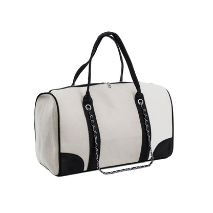 Personalised 'Take Me Away' Canvas Chain Bag - Luxury Weekend Duffle - The Happy Tribe