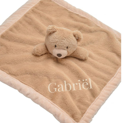 Personalised Teddy Bear Comforter, Brown - The Happy Tribe