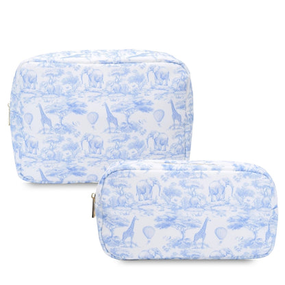 Personalised Toile 2-Pc Pouch Set - The Happy Tribe