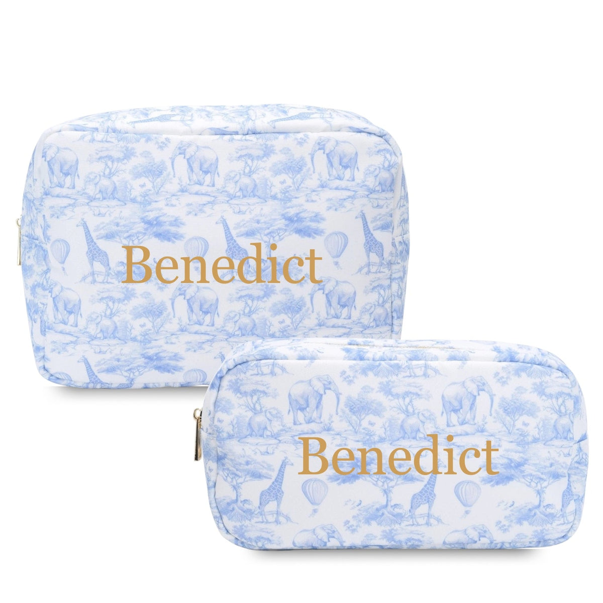 Personalised Toile 2-Pc Pouch Set - The Happy Tribe