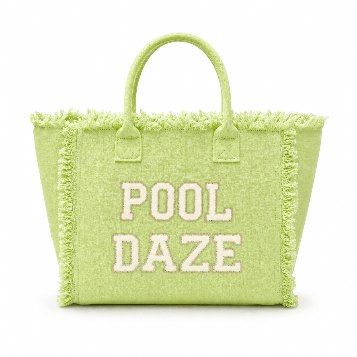 "Pool Daze" St Barths Tote Bag, Yellow - The Happy Tribe