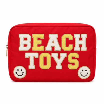 "Pool Toys" Large Pouch, Red - The Happy Tribe