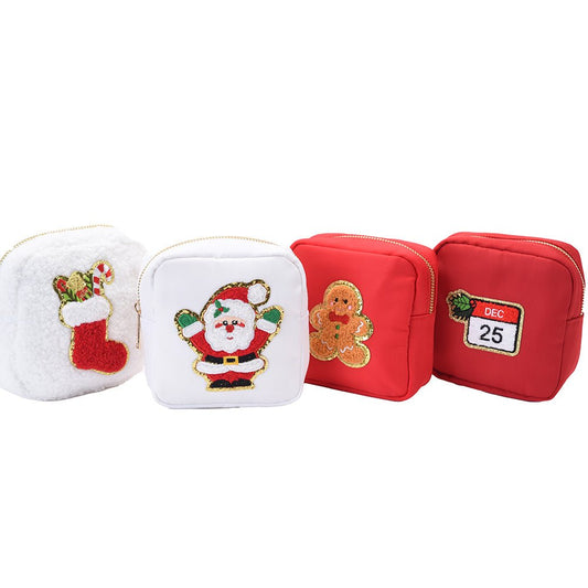 Red Extra Small Pouch - Christmas Tree - The Happy Tribe
